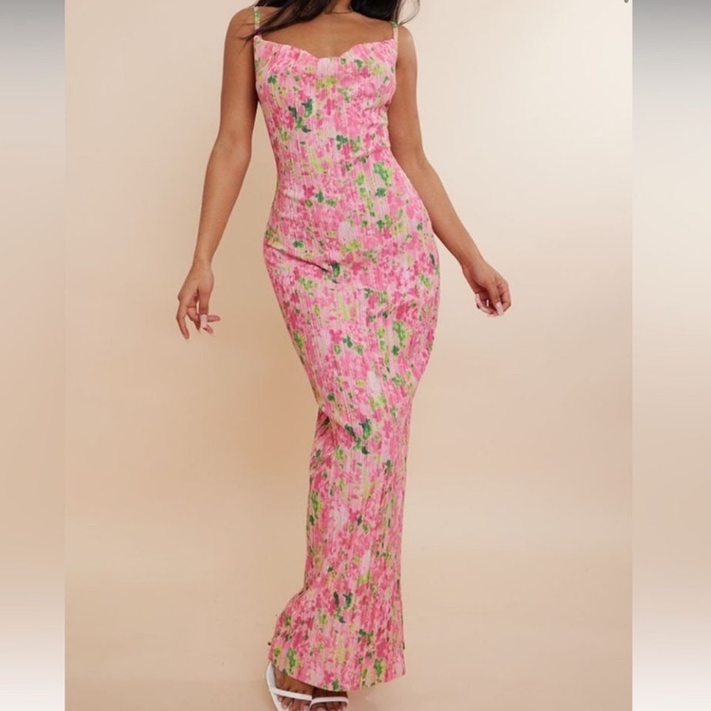 Maxi Floral Pink Dress